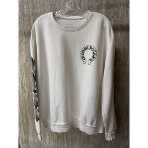 Chrome Hearts White Sweatshirt With Graphic Logo Print Large